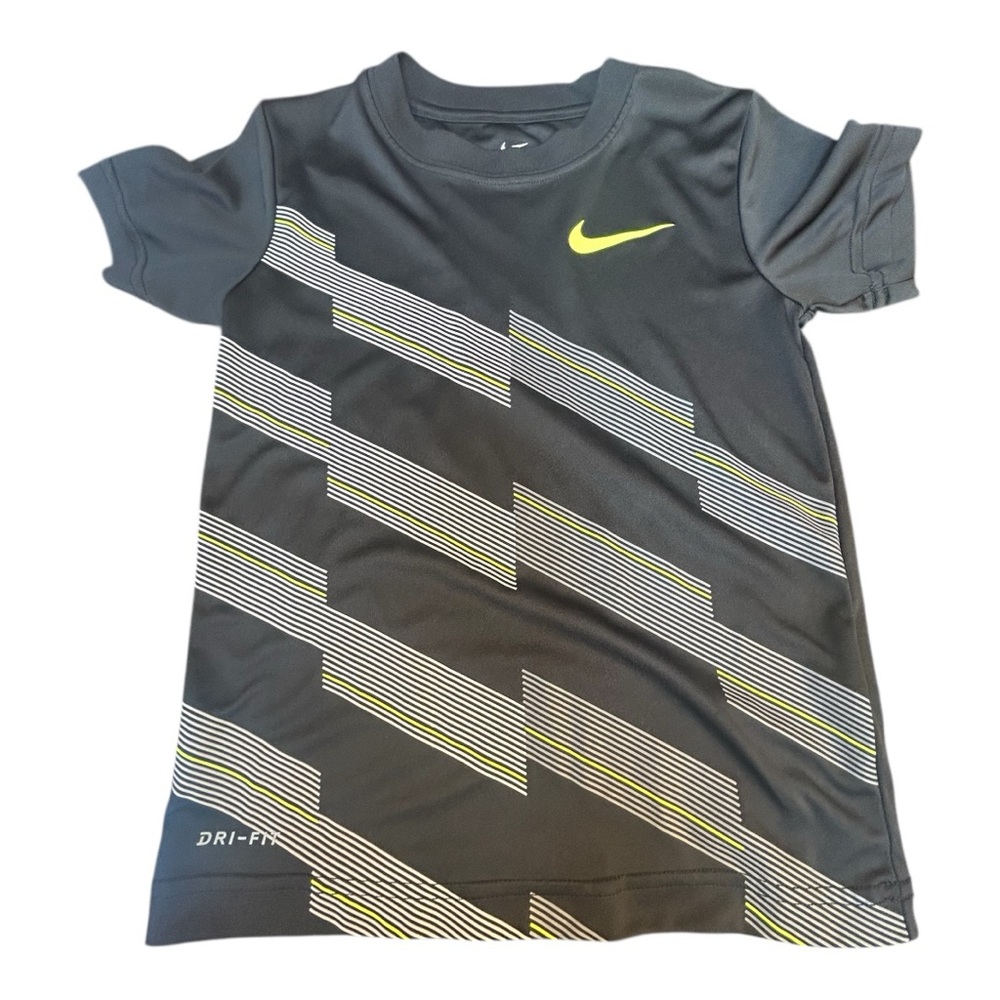 Nike Kids Black and Yellow Dri-FIT Tee